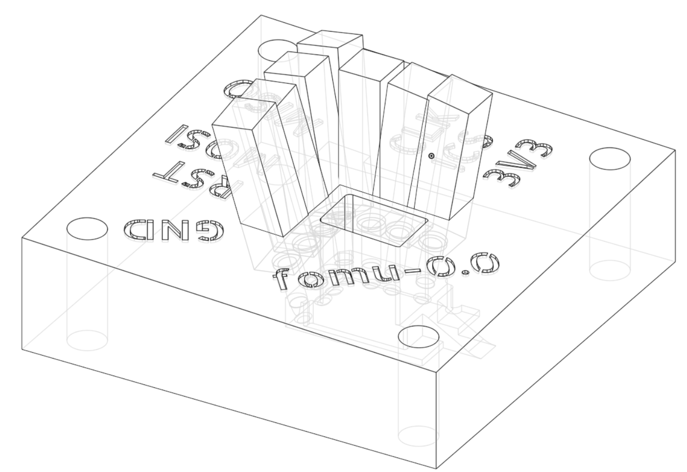 Isometric view with all edges visible